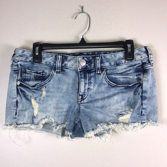 Express Pants - Express short cut off jeans acid wash destroyed 6